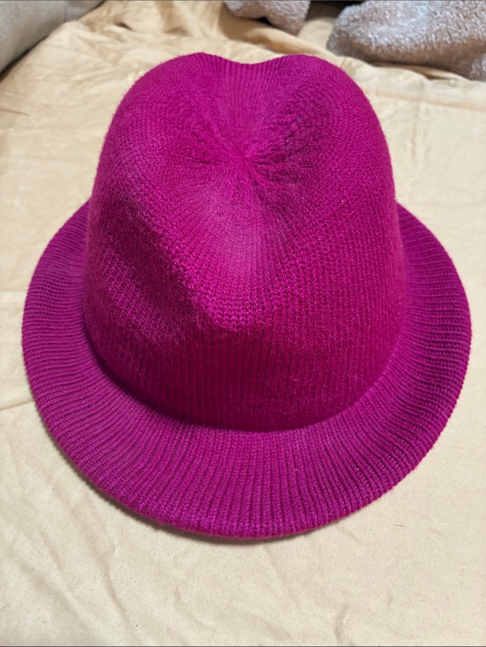 Fuchsia Sweater Knit Bucket Hat - Picture 1 of 9